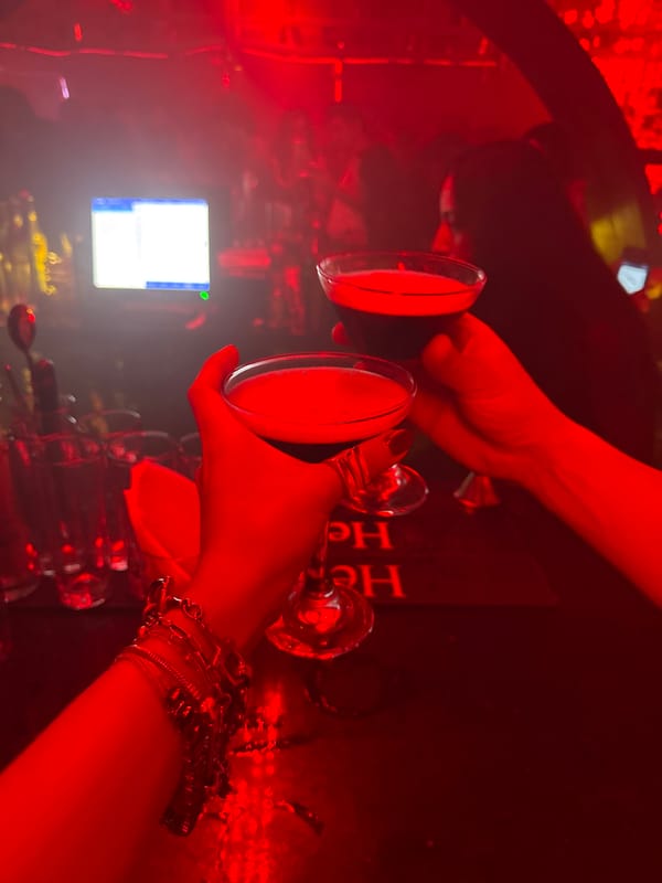 Morning toast shared at Mexico City bar