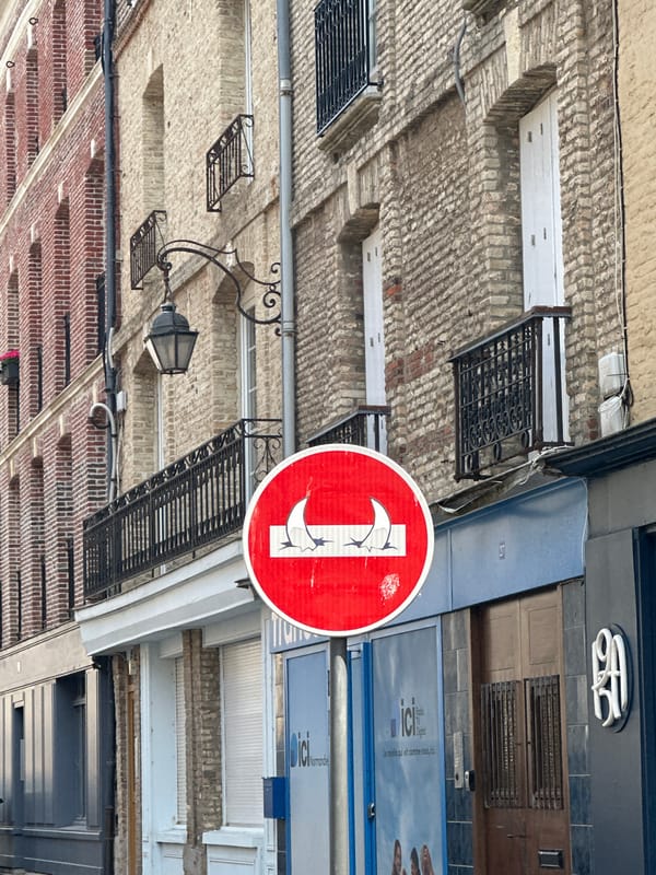 Sunny afternoon street scene in Dieppe, France
