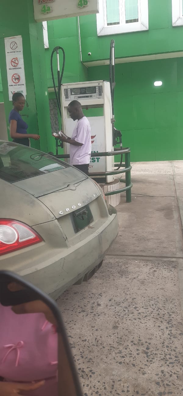Ordinary daytime moments captured at Onitsha gas station, streets