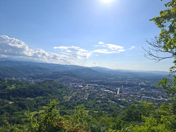 Sunny afternoon views captured in Gabrovo, Bulgaria valley