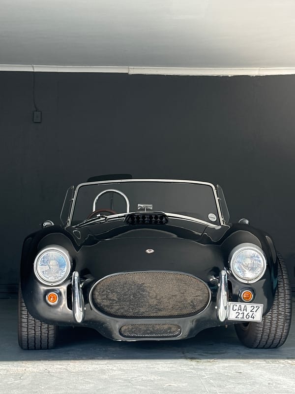 Black Cobra replica documented in Cape Town garage