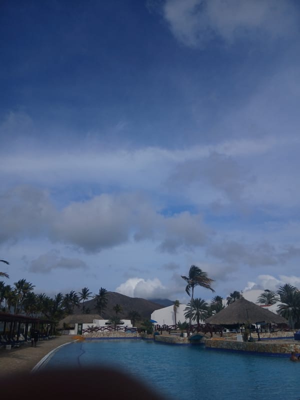 Resort guests enjoy evening hours at Venezuelan beachfront facility