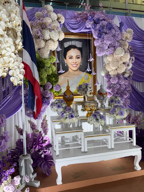 Elaborate floral installation at a Thai terminal draws attention