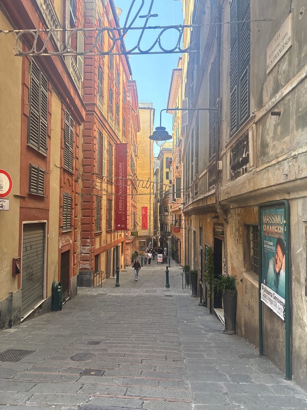 Morning walk through historic Genoa streets documented in photos