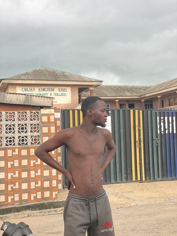 Morning life documented across Badagry, Nigeria under overcast skies