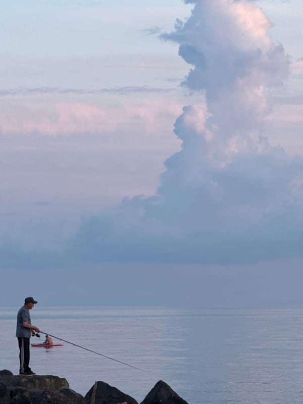 Evening beach scenes along Nebug's Black Sea coastline