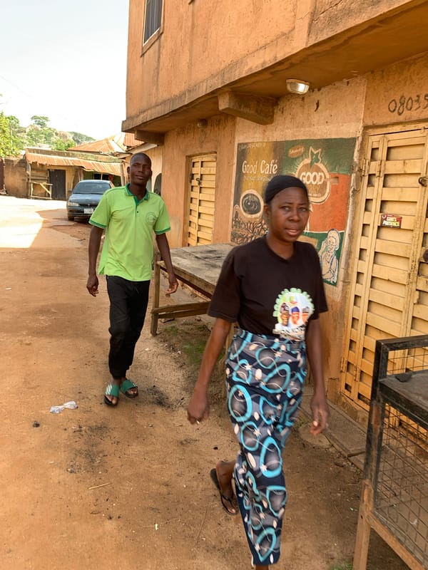 Street life in Jos, Nigeria on a quiet June morning