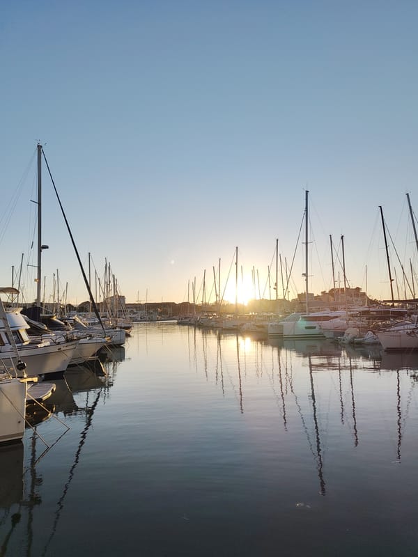Sunset marina scenes captured by visitors in Dénia, Spain