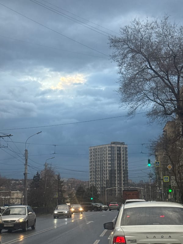 Wet street driving and car passengers in Rostov-on-Don