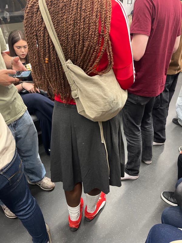 Commuter spotted on Lyon public transport during evening rush