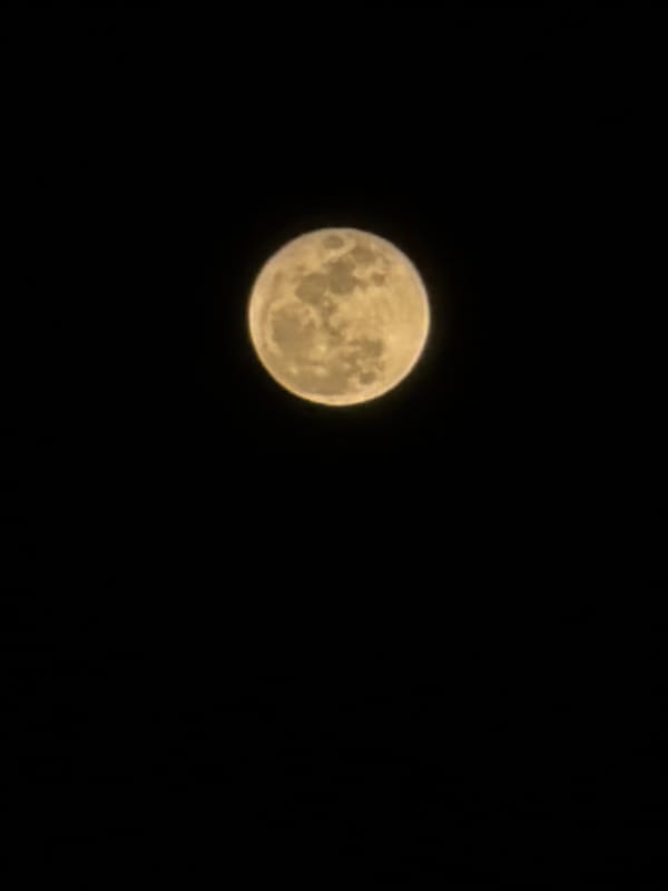 Full moon observed in early morning sky over Cuautla