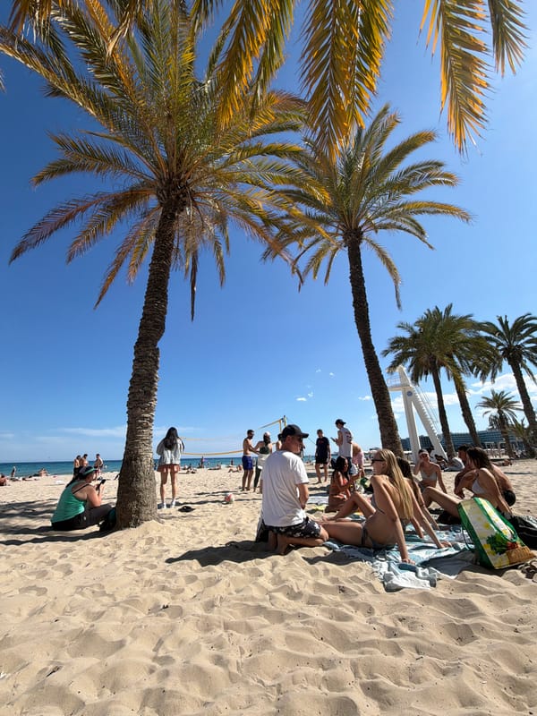 Sunny afternoon beach activities observed at Postiguet Beach, Alicante