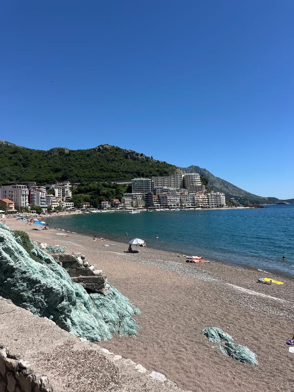 Quiet afternoon captured at Montenegro's Rafailovići seaside resort