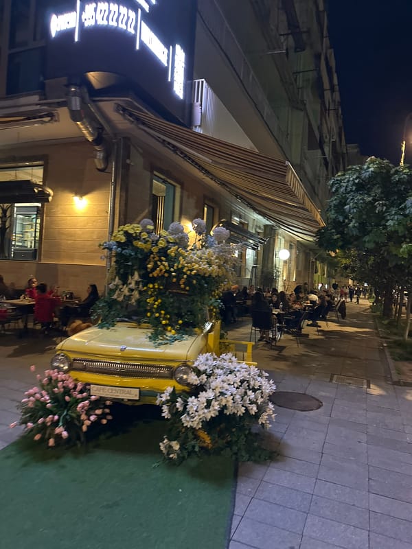 Evening street life documented in Batumi, Georgia