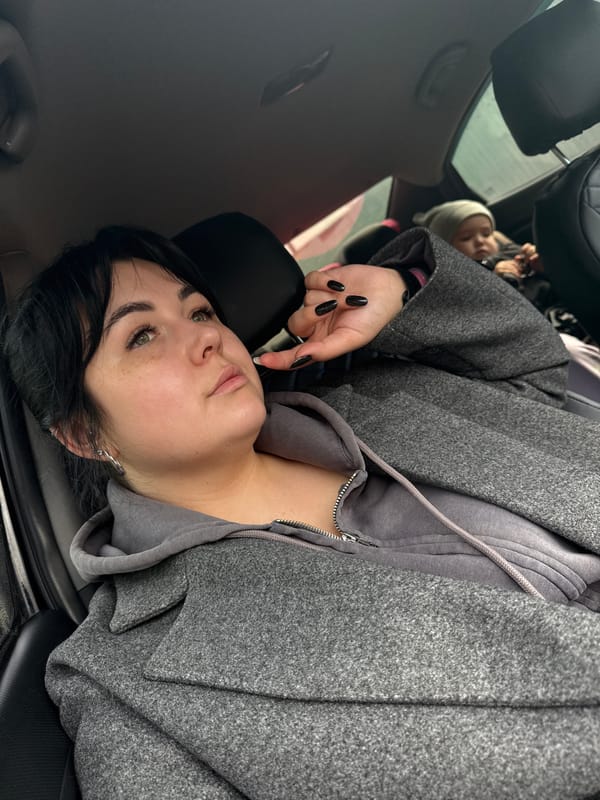 Woman in car, dog on embankment observed in Chaikovsky