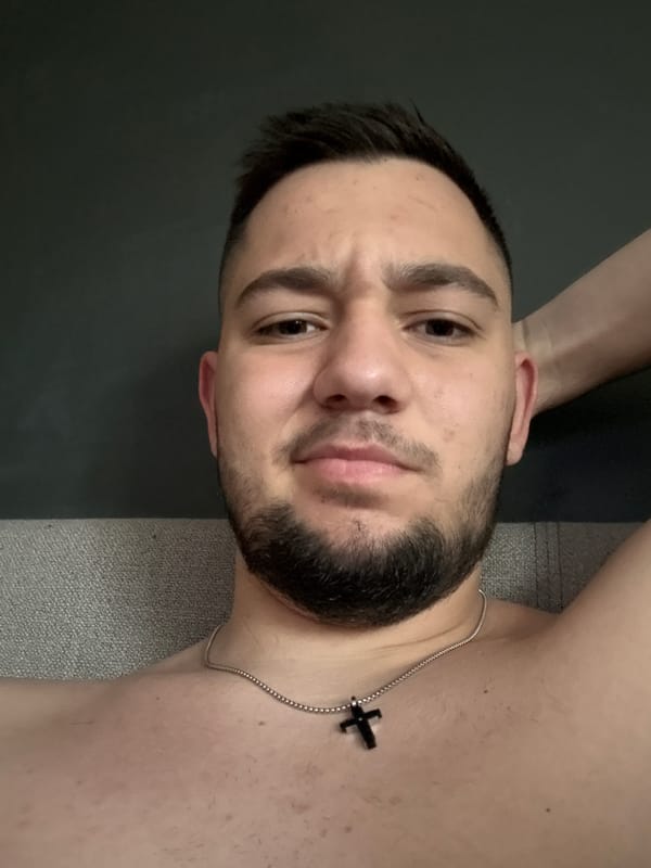 Man takes selfies while lying down in Pernik