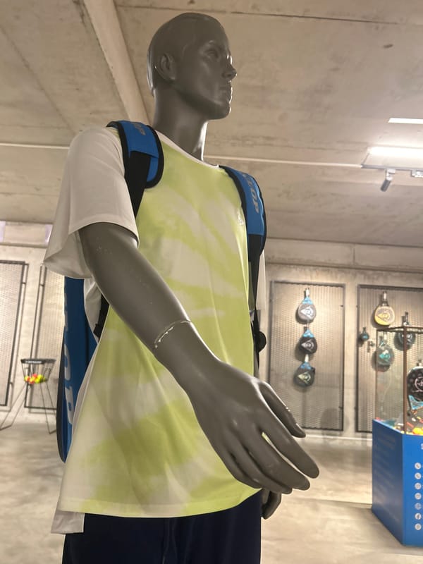 Inside a Tbilisi sports store stocked with Dunlop and fitness gear