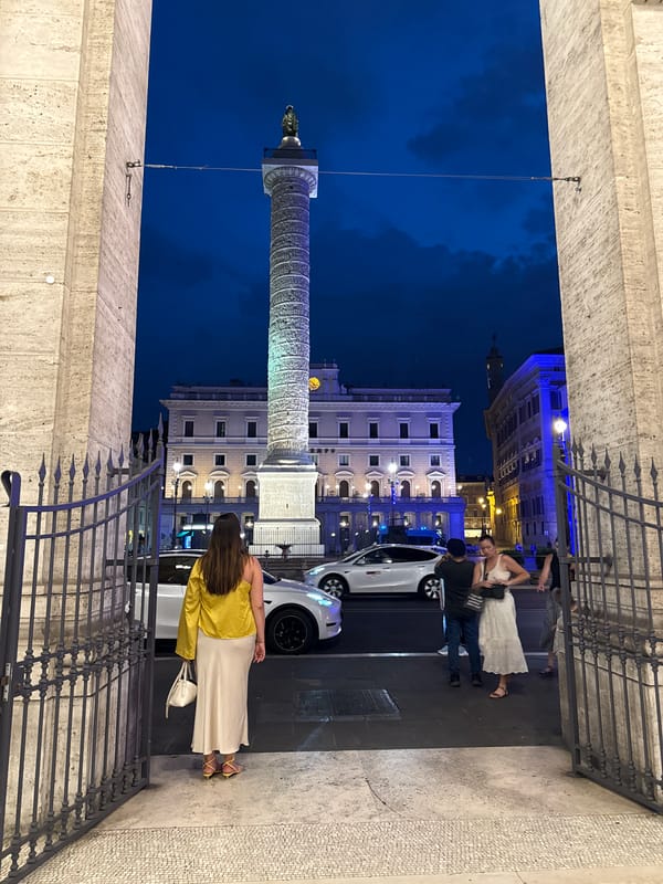 A summer evening wandering Rome's historic center