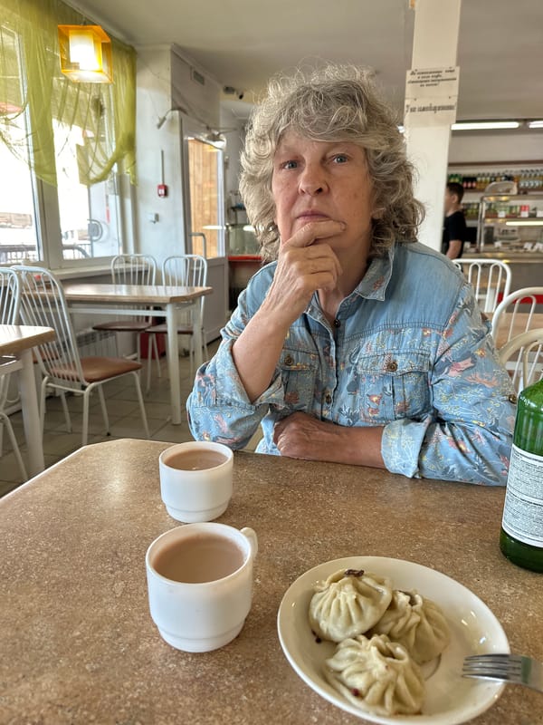 Dumplings and milk tea at a Gorno-Altaysk café
