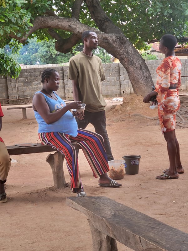 Community gathering captured in Madalla, Nigeria outdoor spaces