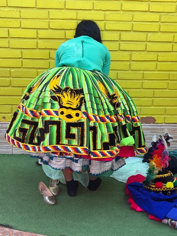 Traditional festival dress and dancing in Arica, Chile