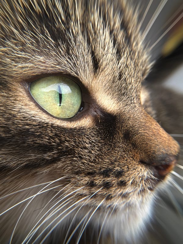 Woman photographs tabby cat during morning session in Chernushka
