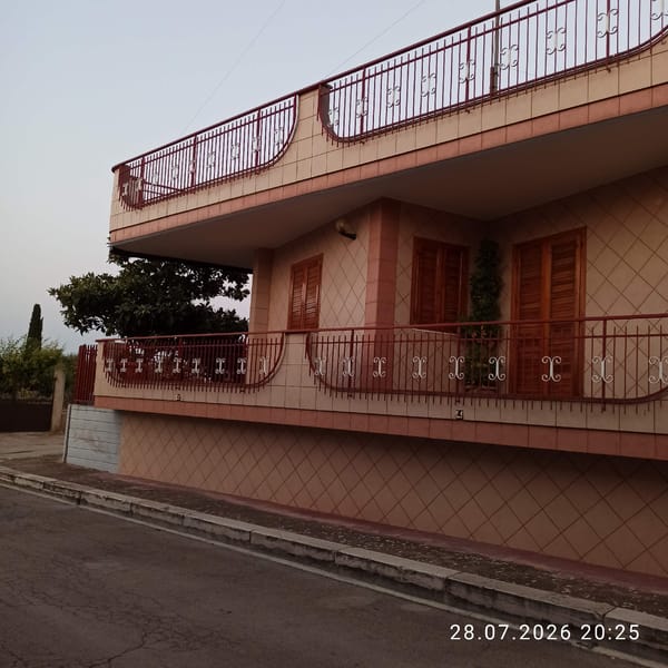 Quiet residential streets and facades in Bitonto, Italy