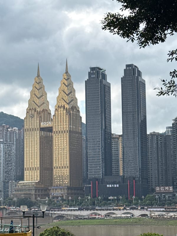 Urban skyline documented in Yuzhong District, China