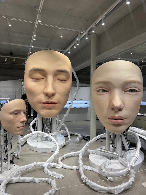 Seoul eyewear store visit captures artistic head sculptures