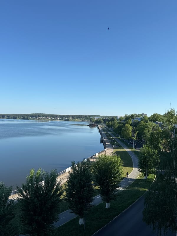 Early morning views captured at Votkinsk reservoir waterfront