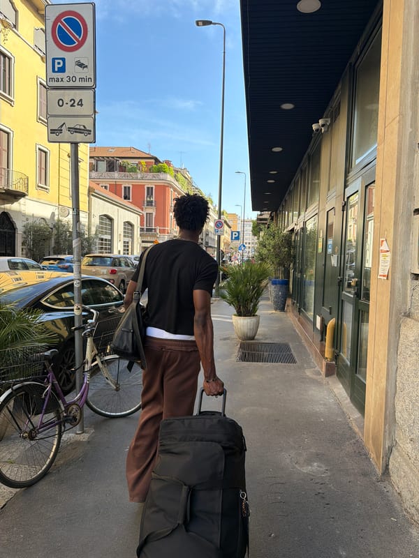 Travel activity near Milano Centrale station in Milan