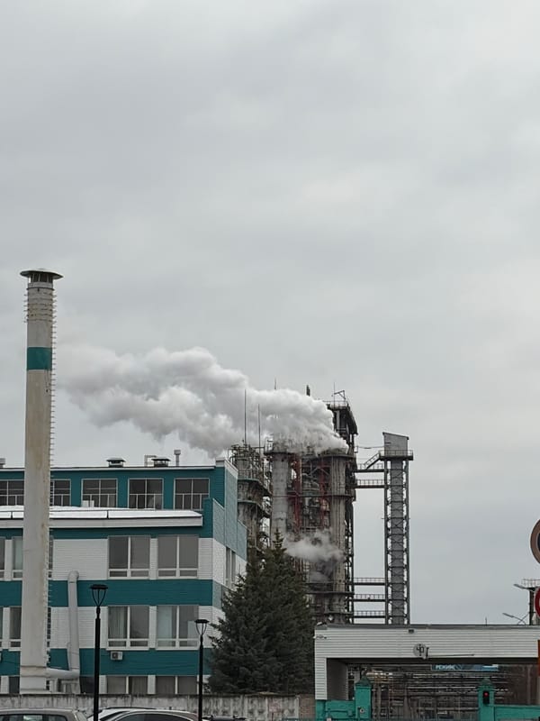 Industrial plant operations documented in Chernushka, Russia