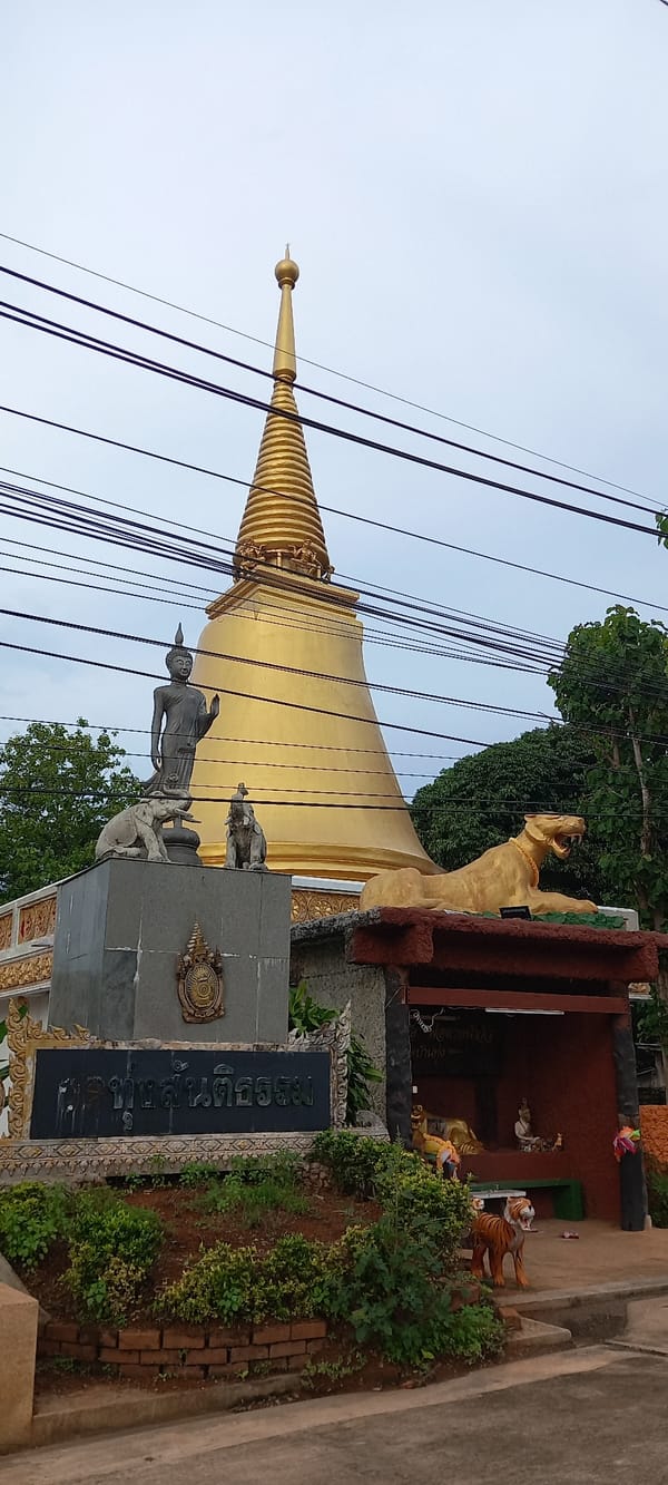 Buddhist temple complex and village documented in Ban Thung, Thailand