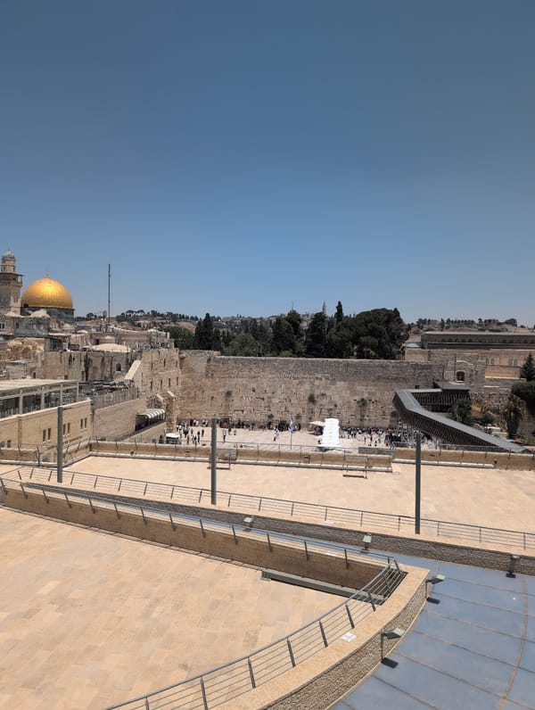 Western Wall plaza on a clear Jerusalem morning