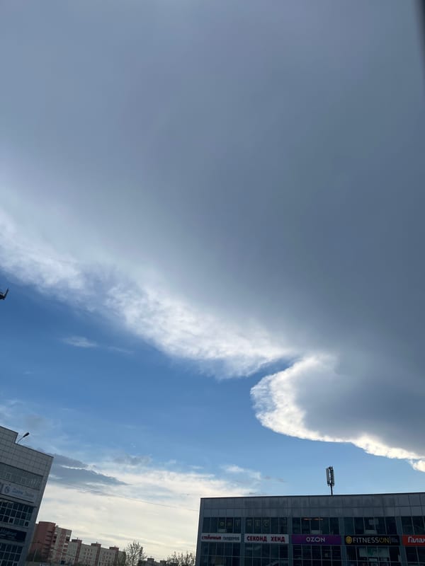 Clear skies with clouds observed over Klin, Russia