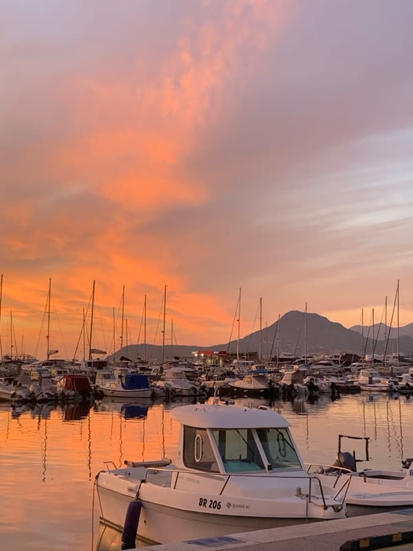Dramatic sunset illuminates Bar, Montenegro as witnesses capture golden hour