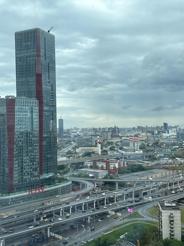 Overcast afternoon documented in Khimki with construction and daily life