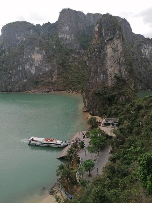 Morning tourism activity documented at Ha Long Bay, Vietnam