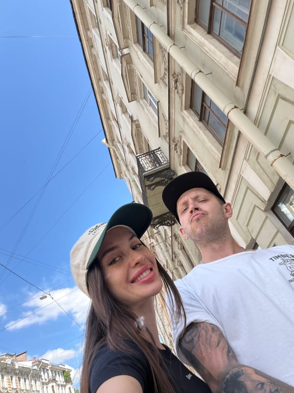 Morning walk through historic Saint Petersburg canals and architecture