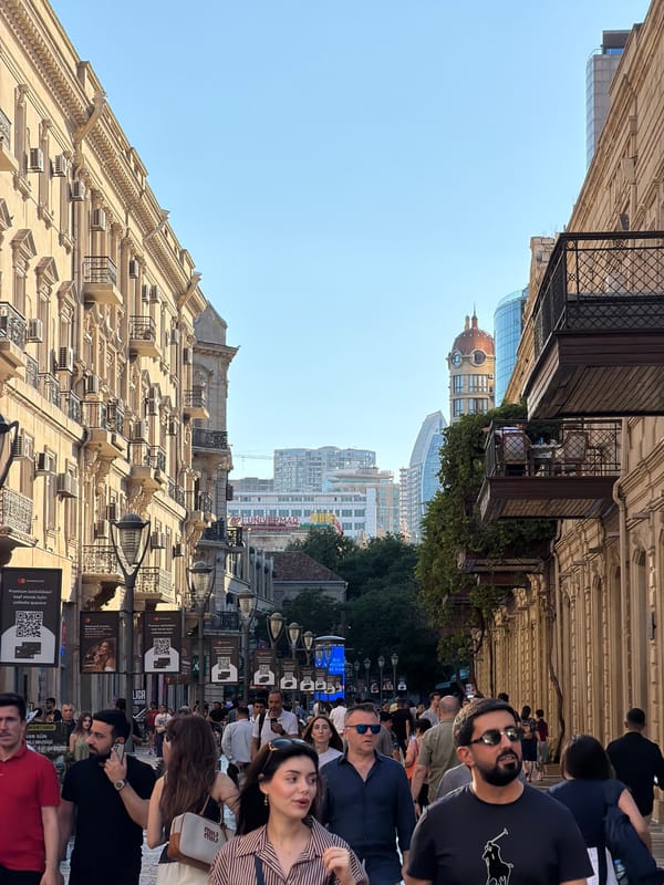 Baku's Sabail district: grand old architecture on a sunny afternoon