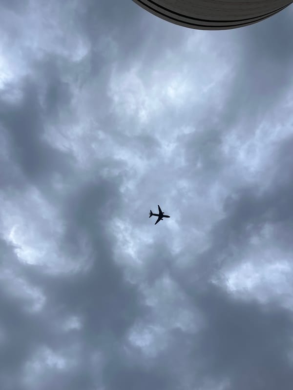 Aircraft spotted flying through storm clouds over Tel Aviv
