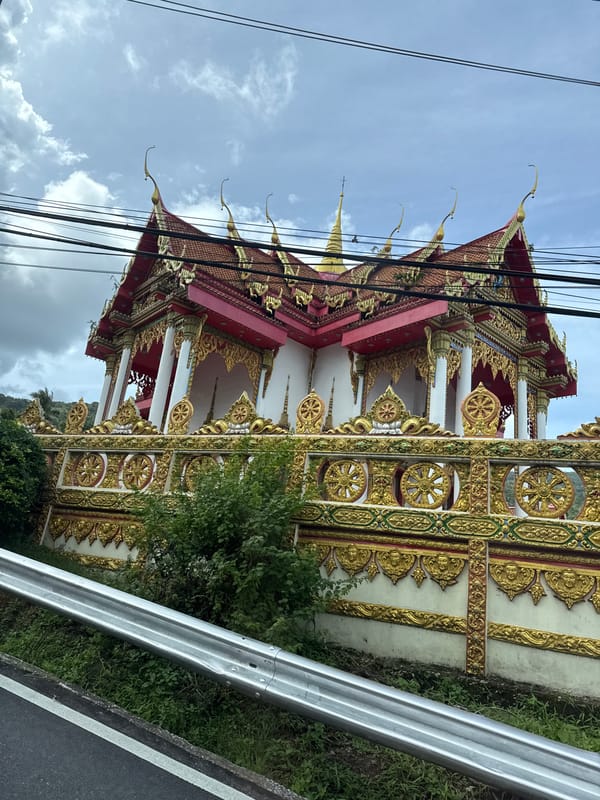 Gold-adorned Buddhist temple in Patong, Thailand