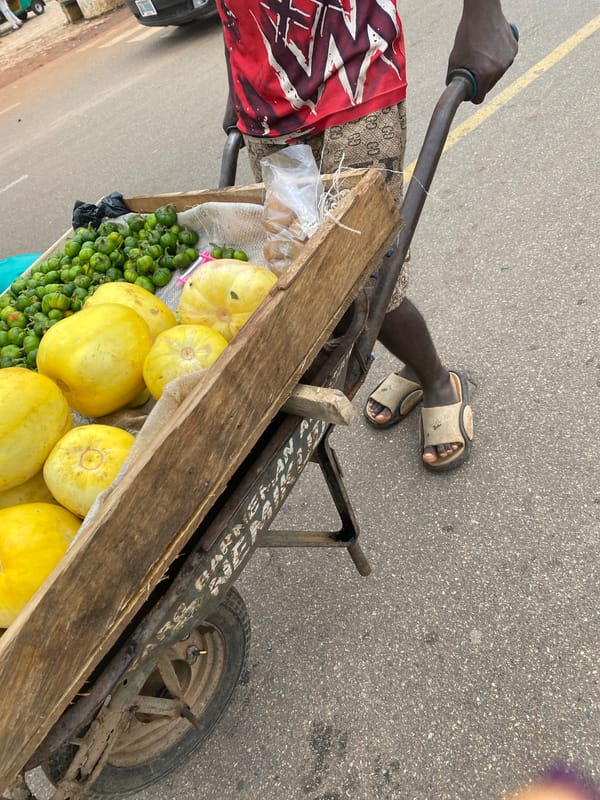 Morning street life in Rafin Par, Nigeria