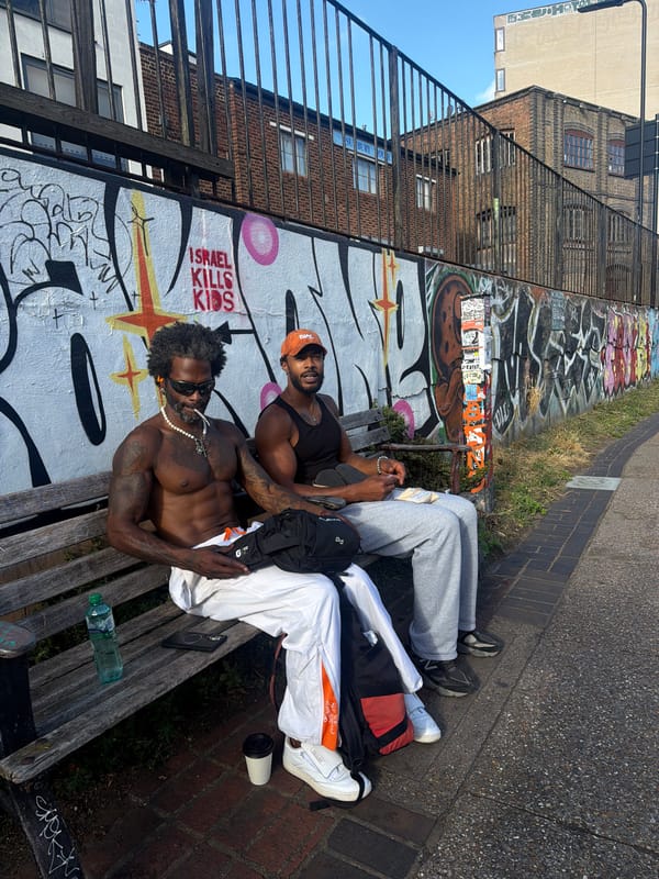 Hanging out by graffiti walls and a canal in London