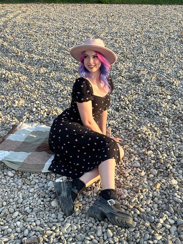 Woman with colorful hair photographed outdoors in Zagreb