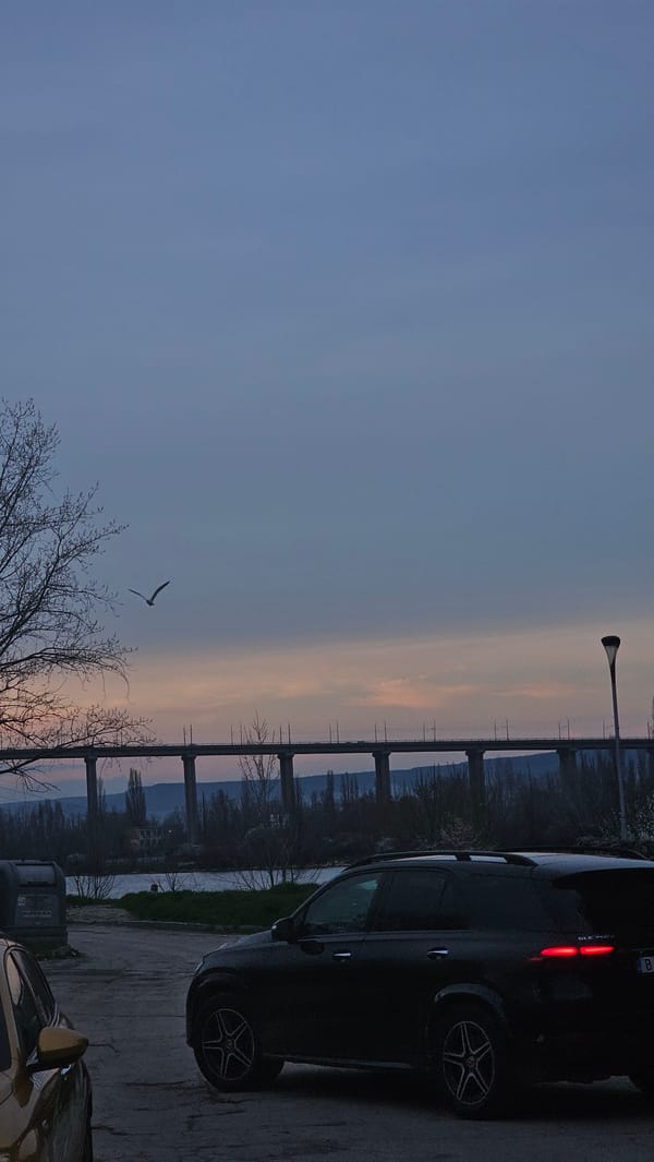 Bridge at sunset captured in Varna, Bulgaria