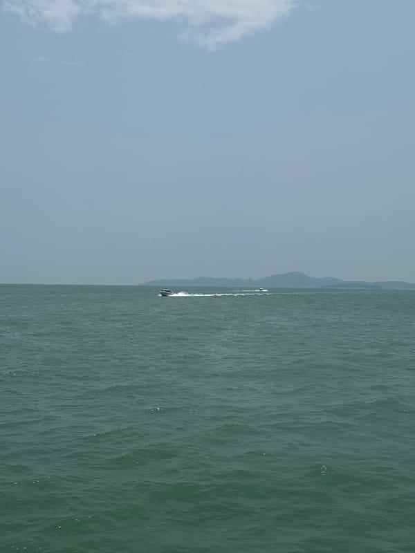 Watercraft spotted in waters off Pattaya City, Thailand