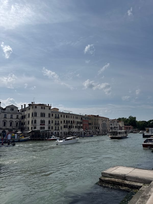 Venice canal activity documented by witnesses on spring morning