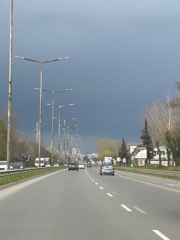 Routine highway traffic documented in Burgas, Bulgaria