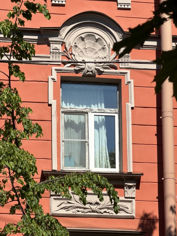 Architectural documentation captured in Saint Petersburg's historic district